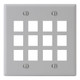 Classic Faceplate with 12 Ports for EZ®/HD Style in Double Gang - White, Single IC107F12WH Classic Faceplate with 12 Ports for EZ®/HD Style in Double Gang - White, Single IC107F12WH